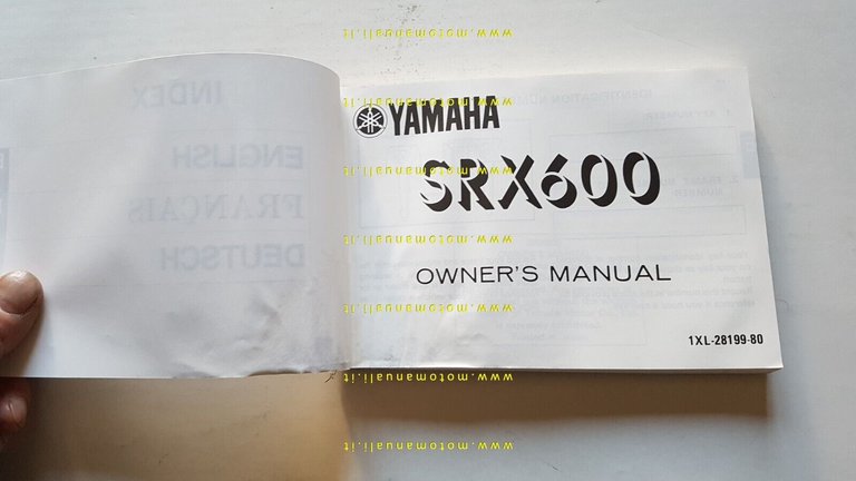 Yamaha SRX 600 1XL 1985 manuale uso manutenzione originale INGLESE …