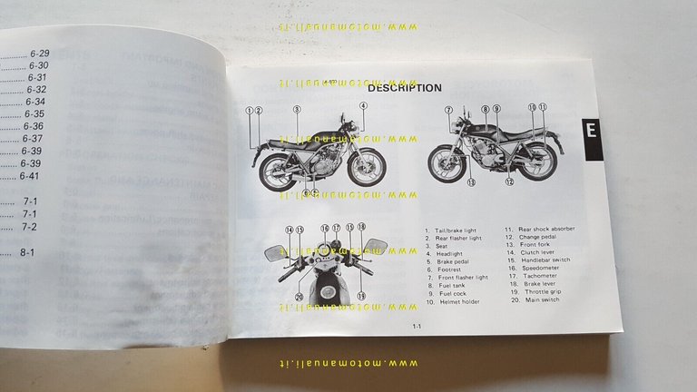 Yamaha SRX 600 1XL 1985 manuale uso manutenzione originale INGLESE …