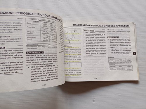 Yamaha T-Max 500 5GJ 2000 manuale uso manutenzione libretto italiano …