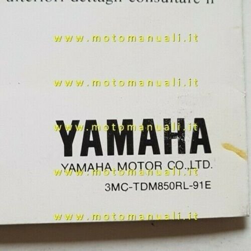 Yamaha TDM 850 1991 depliant MOTO originale brochure ITALIANO