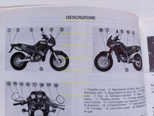 Yamaha TDR 125 1990 manuale uso manutenzione libretto originale italiano