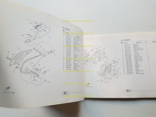 Yamaha TDR 125 3SH1-3XD1 1991 catalogo ricambi originale spare parts …