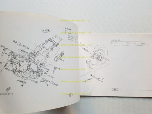 Yamaha TDR 125 3SH1-3XD1 1991 catalogo ricambi originale spare parts …