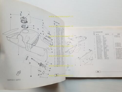 Yamaha TDR 125 3SH1-3XD1 1991 catalogo ricambi originale spare parts …