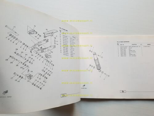 Yamaha TDR 125 3SH1-3XD1 1991 catalogo ricambi originale spare parts …