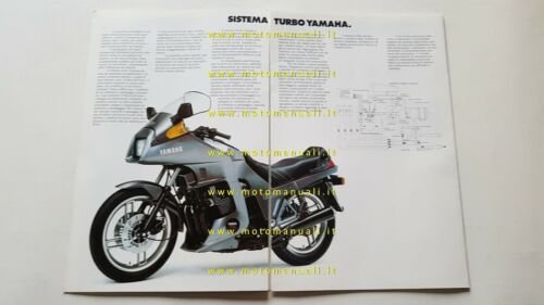 Yamaha tecnologia XJ 650 turbo 1982 depliant MOTO originale brochure …