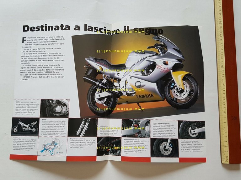 Yamaha Thundercat 600 1996 depliant ITALIANO originale moto