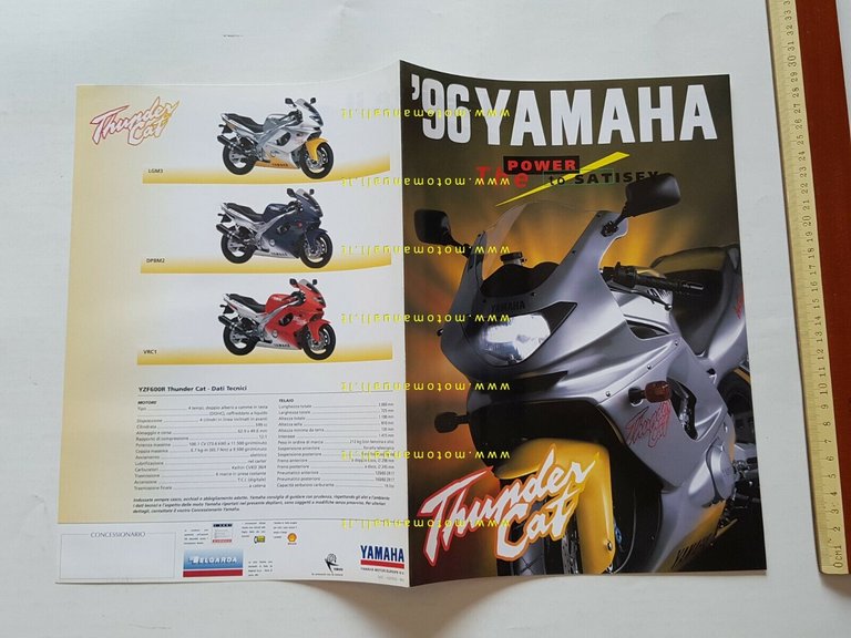 Yamaha Thundercat 600 1996 depliant ITALIANO originale moto