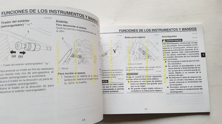 Yamaha Tricker 250 XG250 2005 manuale uso SPAGNOLO originale MANUAL …