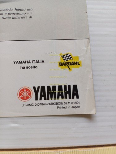 Yamaha TT 600 1985 depliant originale italiano