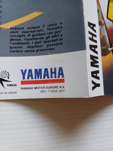 Yamaha TT 600 E 1996 depliant originale ITALIANO