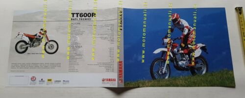 Yamaha TT 600 R 2000 depliant originale brochure ITALIANO