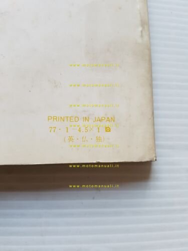 Yamaha tutti modelli 1977 cardano-albero trasmissione manuale officina originale