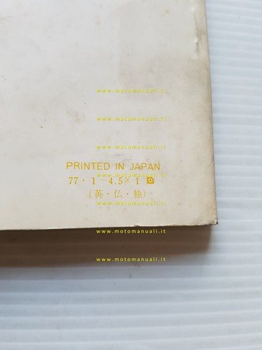 Yamaha tutti modelli 1977 cardano-albero trasmissione manuale officina originale