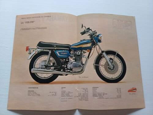 Yamaha TX 650 1973 depliant originale italiano