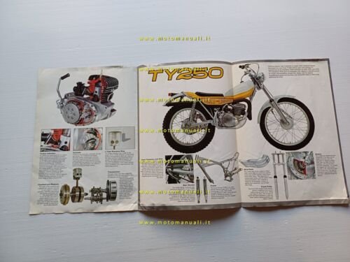 YAMAHA TY 250 Trial 1973 depliant originale inglese