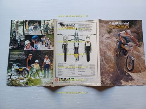 YAMAHA TY 250 Trial 1973 depliant originale inglese