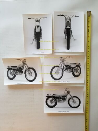 YAMAHA TY250 Trials 1973 lotto 5 foto cartella stampa originali …