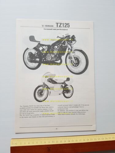 Yamaha TZ 125 1981 cartella stampa depliant originale