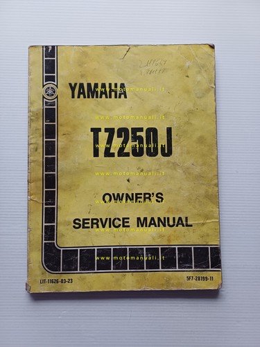 Yamaha TZ 250 J 1981 manuale officina originale INGLESE workshop …