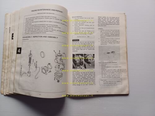 Yamaha TZ 250 J 1981 manuale officina originale INGLESE workshop …