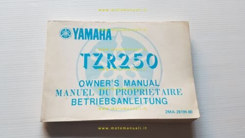 Yamaha TZR 250 2XW 1986 manuale uso manutenzione originale