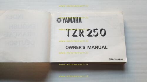 Yamaha TZR 250 2XW 1986 manuale uso manutenzione originale