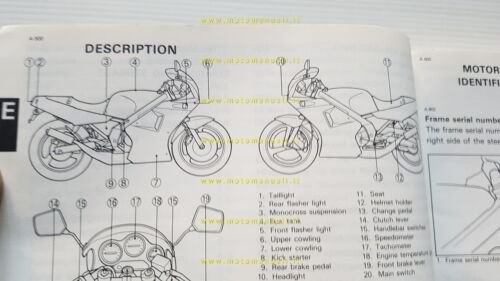 Yamaha TZR 250 2XW 1988 manuale uso manutenzione originale italiano