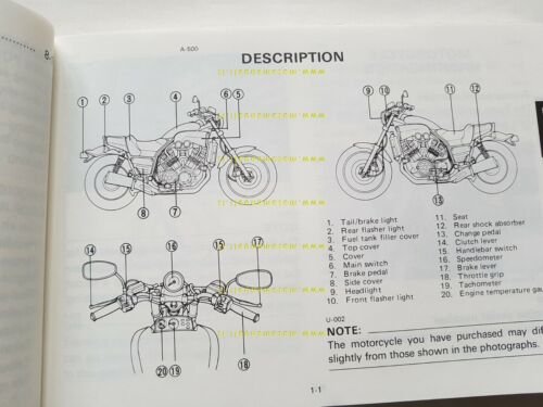 Yamaha V MAX 1200 VMX12 2EN 1986 manuale uso manutenzione …