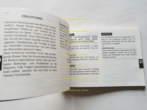 Yamaha V MAX 1200 VMX12 2EN 1986 manuale uso manutenzione …