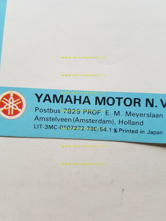 Yamaha V50 - V80 SCOOTER 1979 depliant originale INGLESE