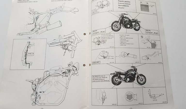 Yamaha VMX 12 V Max 1986 manuale assemblaggio officina originale …