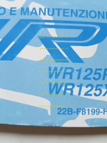 Yamaha WR 125 R-X 22B 2009 manuale uso manutenzione libretto …