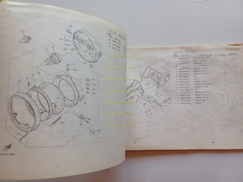 Yamaha XJ 400 4V7 1982 catalogo ricambi originale spare parts …