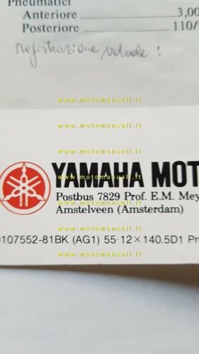 Yamaha XJ 500 1981 depliant originale moto ITALIANO brochure