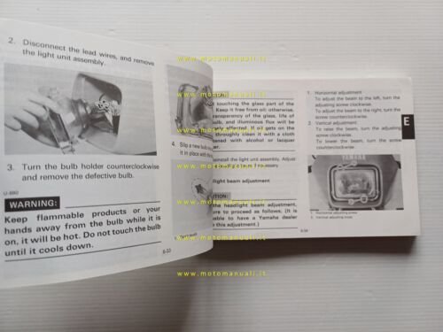 Yamaha XJ 600 51J 1985-86 manuale uso manutenzione originale INGLESE
