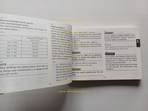 Yamaha XJ 600 51J 1985-86 manuale uso manutenzione originale INGLESE