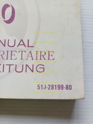 Yamaha XJ 600 51J 1985-86 manuale uso manutenzione originale INGLESE