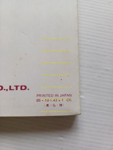 Yamaha XJ 600 51J 1985-86 manuale uso manutenzione originale INGLESE