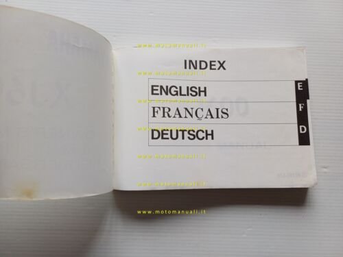 Yamaha XJ 600 51J 1985-86 manuale uso manutenzione originale INGLESE