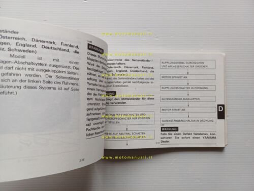 Yamaha XJ 600 51J 1985-86 manuale uso manutenzione originale INGLESE