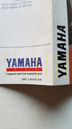 Yamaha XJ 600 S Diversion 1993 depliant originale ITALIANO