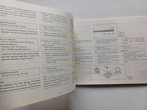 Yamaha XJ 650 27F AGGIORNAMENTO 1983 manuale officina originale