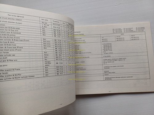 Yamaha XJ 650 27F AGGIORNAMENTO 1983 manuale officina originale