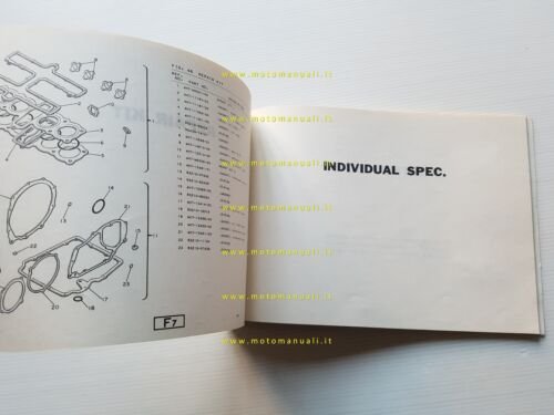 Yamaha XJ 650 4K0 1980 catalogo ricambi originale spare parts …