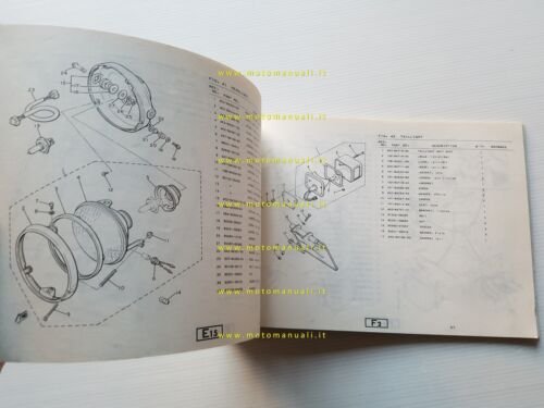 Yamaha XJ 650 4K0 1980 catalogo ricambi originale spare parts …