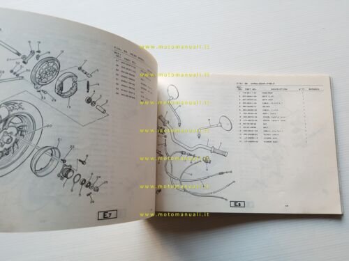 Yamaha XJ 650 4K0 1980 catalogo ricambi originale spare parts …