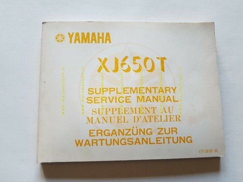 Yamaha XJ 650 T Turbo 11T 1982 supplemento manuale officina …