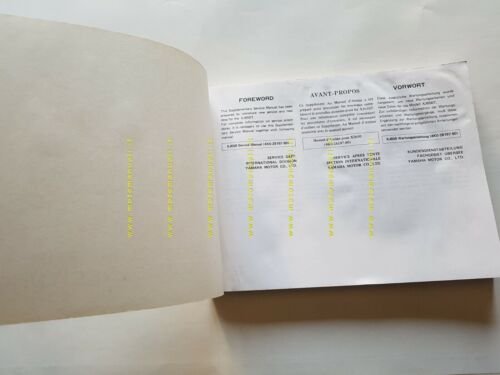 Yamaha XJ 650 T Turbo 11T 1982 supplemento manuale officina …