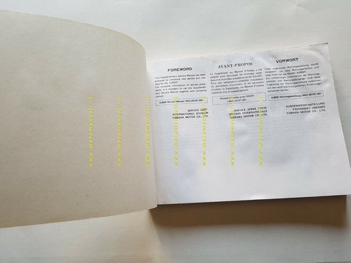 Yamaha XJ 650 T Turbo 11T 1982 supplemento manuale officina …